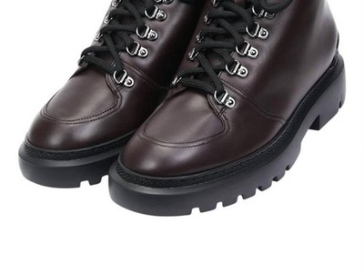 Bally Women's Valiant Calf Plain Leather Boots Ebano