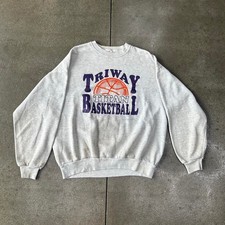 Vintage 90s Triway Basketball Titan Jerzees Made In Usa Size XL Crewneck 