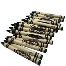 Vintage Discontinued Formula Crayola Gold Crayons Bulk 16 Art Craft Collectable