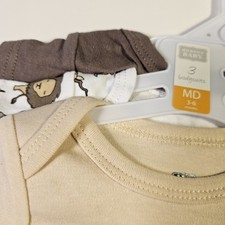 Hudson Baby 3 Bodysuits 3-6 Months Safari Lion Brand New