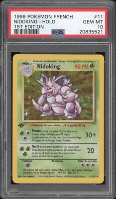 1999 Pokemon FRENCH 1st Edition Base Set Nidoking Holo 11