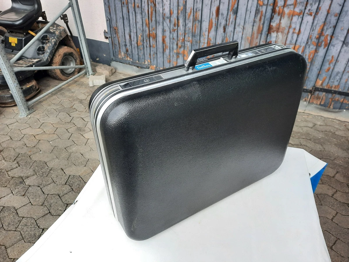 DelSey Koffer aus der 70s, Schwarz, 65x20x47cm, Rarität und Vintage