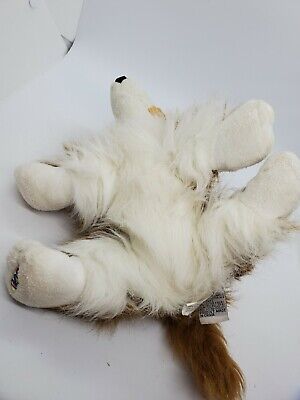 GANZ Webkinz Collie White & Brown Plush Dog Lassie Toy no code