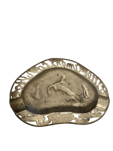 Vintage Little America Wyoming piatto di latta posacenere in rilievo cattura tutto americano - Foto 8 di 16