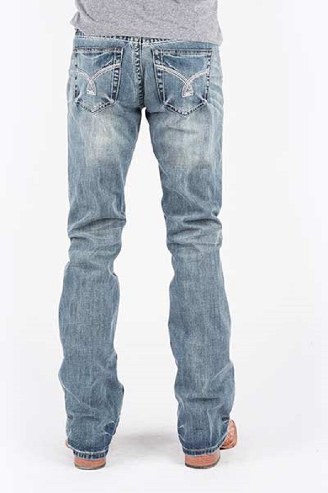 New! Men's TIN HAUL JAGGER FIT BLUE DENIM JEANS boot cut Regular Size