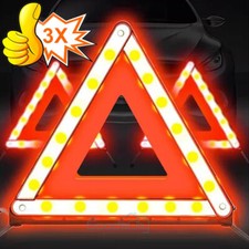 Safety Triangles DOT Approved, Standard Warning Triangles Enmergency Reflector,3