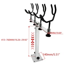 Boat Rod Pod Aluminum Sure Grip Steel PVC Coated Steel Wire Fishing Pole Holder