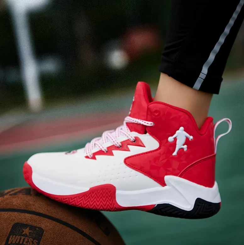 Calzado Deportivos de Niños Para Baloncesto Caminar Correr Piel Antideslizantes Foto 2 de 4