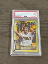2022 Bowman Chrome Sapphire Yellow SP CJ Abrams RC #12 PSA 9 Padres /50