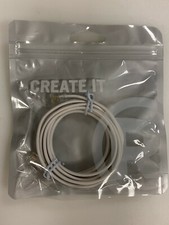 6-Foot Telephone Line Cord Cable Gold-Plated RJ-11/RJ-14 modular plugs White 