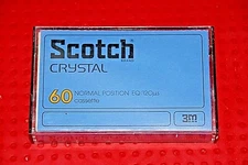 SCOTCH  CRYSTAL     C-60    BLANK CASSETTE TAPE (1)  (USED)