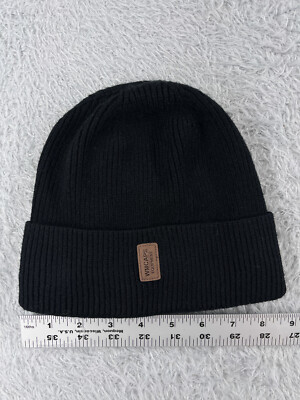 Wmcaps Equipment Beanie Toque Adult One Size Black Knit Viscose Poly Blend Ski
