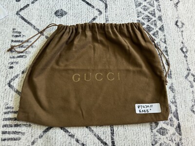 ピース Authentic Gucci Drawstring Dust Bag Brown Size 16x11.5” | eBay