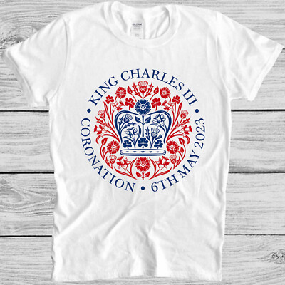 King Charles III Krönung Souvenir Geschenk Meme Geschenk Top Unisex Tee T-Shirt M1054