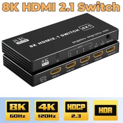 HDMI Switch 4K 120Hz port 8K HDMI Switch splitter 144Hz