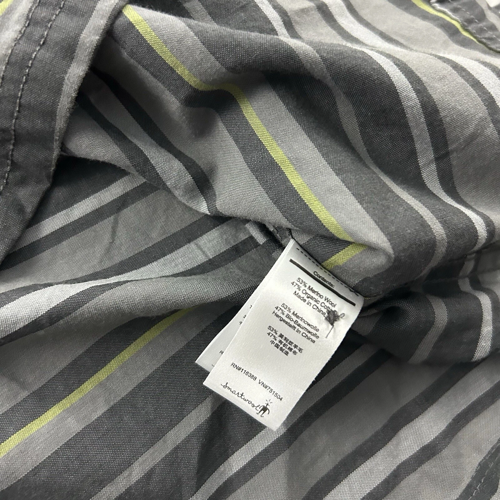 smartwool short sleeve striped button front merino blend shirt