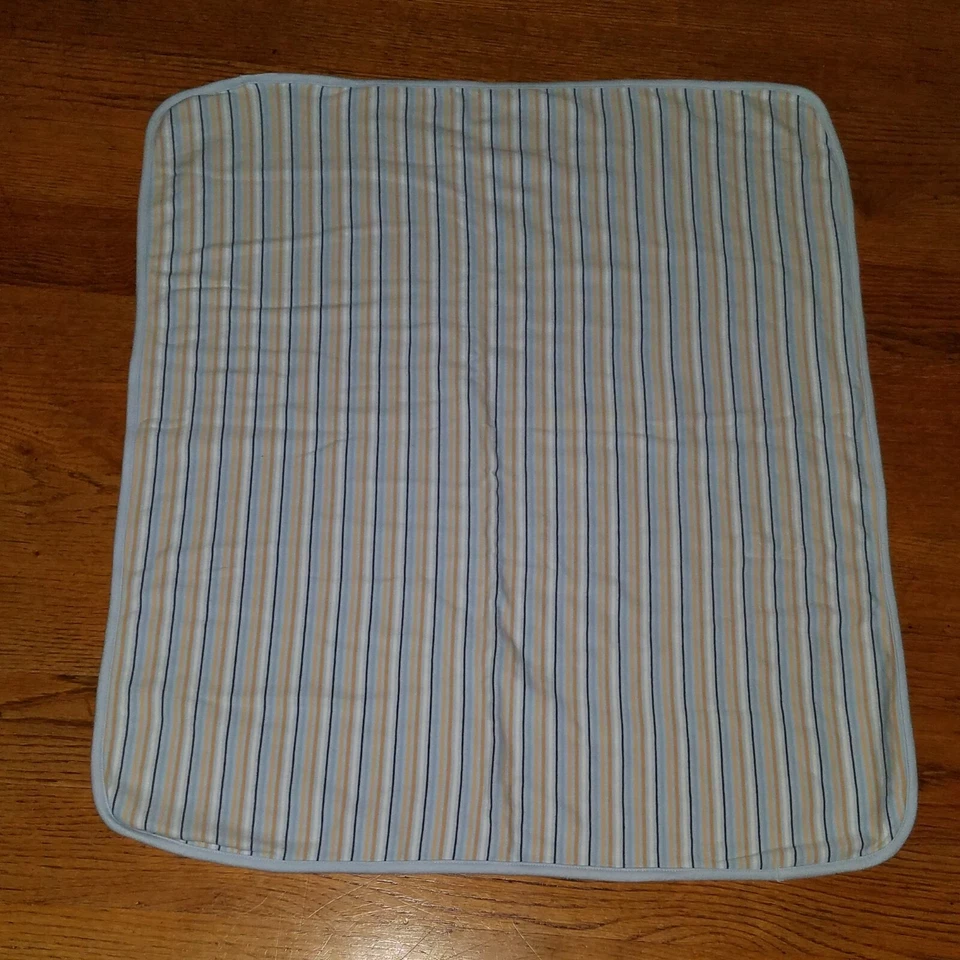 Manta bebé azul primeras impresiones Lovey rayas jirafa león elefante animales Foto 3 de 4