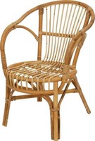 Sessel Aus Echtem Natur-Rattan, Korb-Stuhl, Flecht-Sessel (UngeschäLt Natur)