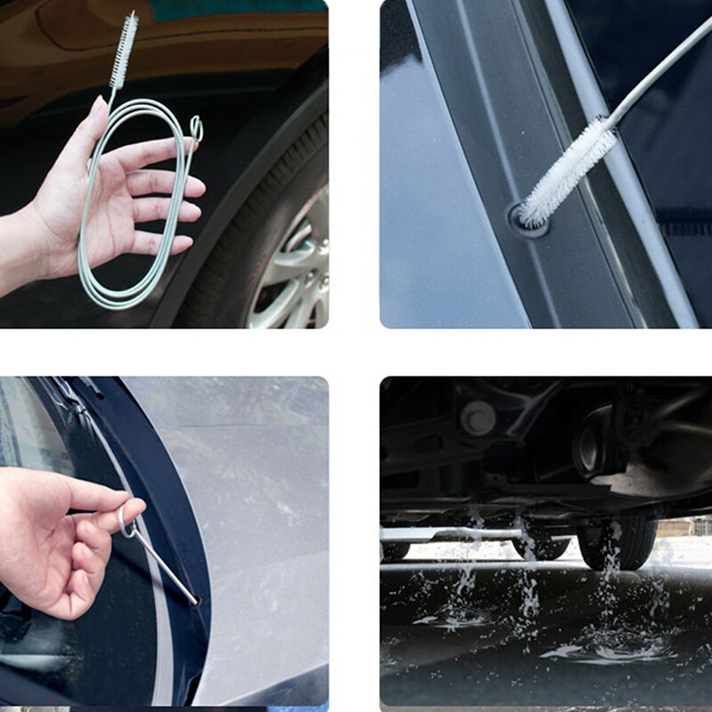 Car Sunroof Door Windshield Cleaning Brush Drain Hole Blocked Auto