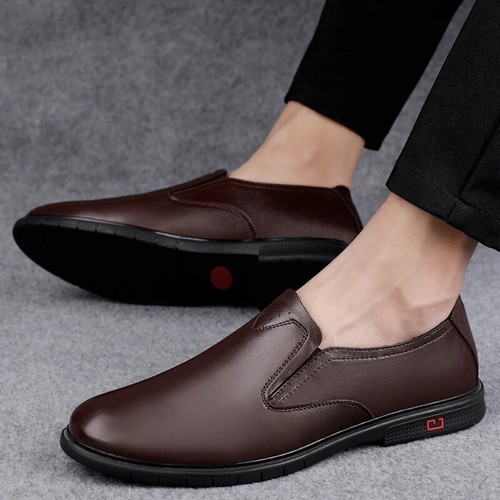 Handmade Casual Slip on Shoe Loafer Moccasin Men's Outdoor Non-slip Driving Shoe - Picture 3 of 24