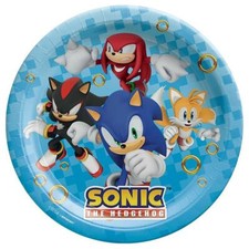 Sonic and Friends Lunch Plates Birthday Party Tableware 8 Per Package NEW