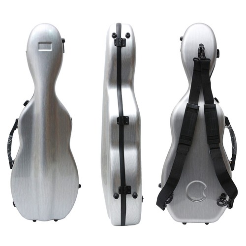 Étui Rigide Violon 4/4 En Fibre De Carbone - Rectangulaire, Léger, Bretelles Sac à Dos, Hygromètre Intégré - Noir