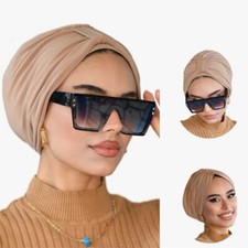 Arab Muslim Women Hijab Hat Bonnet Head Cover Caps Pleated Islamic Beanie Indian