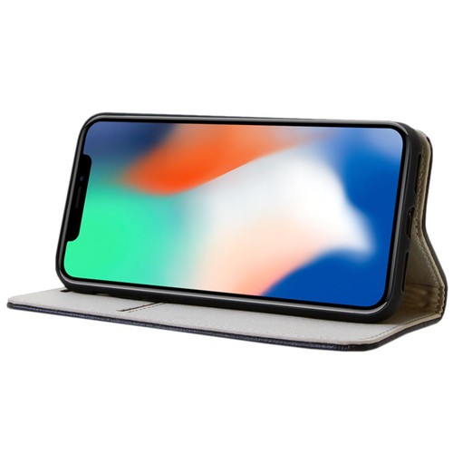 Luxus Leder Schutzhülle für Apple iPhone X Smartphone Tasche Case Cover schwarz - Picture 5 of 12