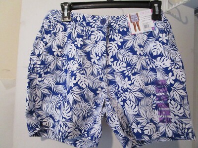 Stella Parker Collection Womens Printed Stretch Fabric Shorts Tropical Bloom 6