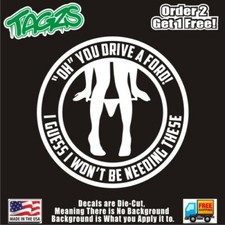 Ford Panty Pantie Dropper Funny Diecut Vinyl Window Decal Sticker Car Truck Jdm