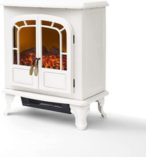 Arlec EFH218WEGB Electric LED Flame Stove Fireplace Heater 1800w - White  for sale online | eBay