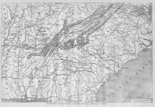 CIVIL WAR MAP, 1864 FIELD OF OPERATION, GRANT, SHERMAN