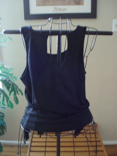 Almost Famous Black Fringed Front Open Upper Back Top Juniors-Small-Med-Lar-NWOT - Picture 5 of 8