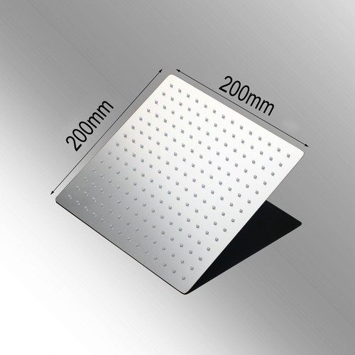 8" LED Badezimmer Dusche Wasserhahn Set Regen Quadratischer Kopf Handgehalten Spary Mixer Wasserhahn - Bild 5 von 11