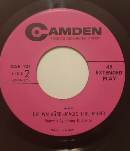 Warwick Symphony Orchestra Die Walkure and Finlandia 7" 45 RPM Vinyl RCA Camden - Picture 8 of 8