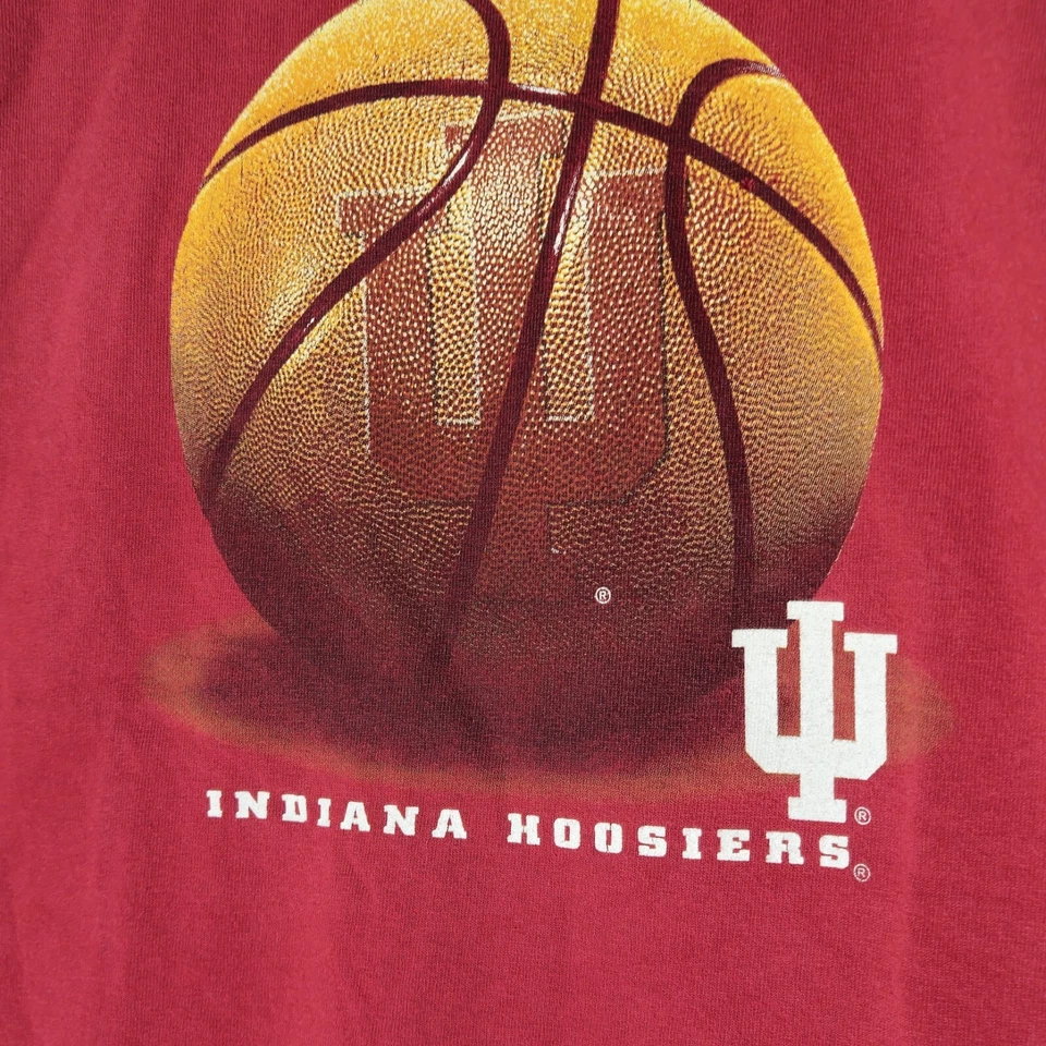 Винтажная баскетбольная футболка Indiana IU University Hoosiers молодежная большая для колледжа - Изображение 2 из 4