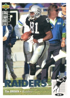 COLLECTOR'S-CHOICE SILVER Tim Brown RAIDERS Notre Dame FIGHTING-IRISH HOF
