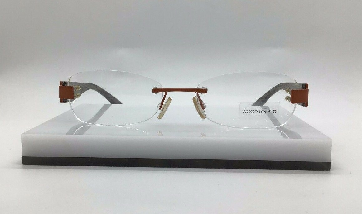 Оправа для очков без оправы Woodlook WL 020 Оранжевая/серая 031 53-20-125 Люксембург