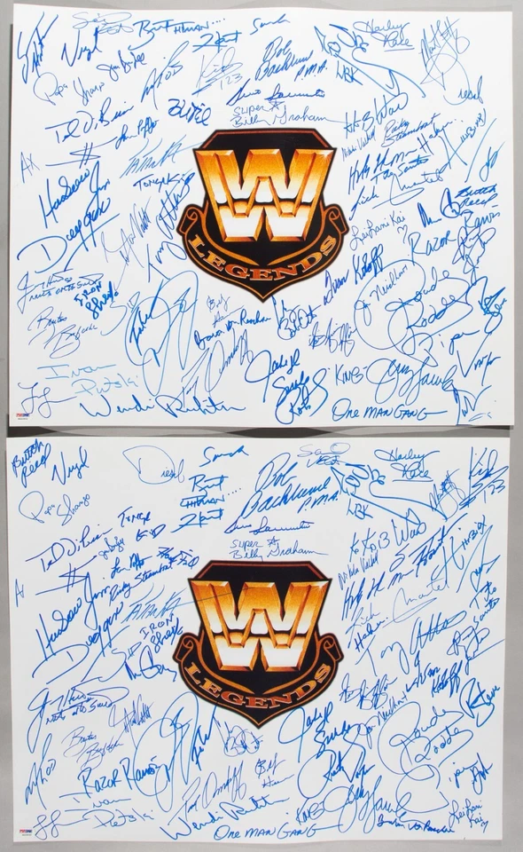 Rowdy Roddy Piper Shawn Michaels Razor Ramon +57 WWE Legends Signed 20x24 Photo - Image 3 of 4