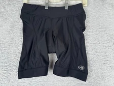 Performance Cycling Shorts Womens Large Black Nylon Polyester Spandex Blend Pad