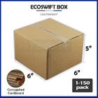 1-150 6x6x5“EcoSwift”纸板包装邮寄运输瓦楞纸箱纸箱