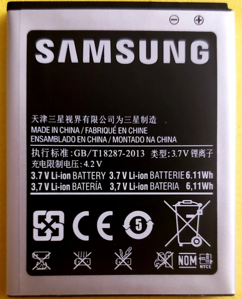 Batería Original Samsung Galaxy S2 EB-F1A2GBU, 1650mAh, para S2 i9100 Foto 2 de 2