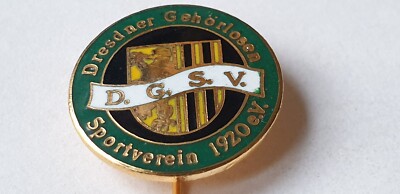 Fußball Anstecknadel D.G.S.V. - Dresdener Gehörlosen Sportverein 1920, Sachsen
