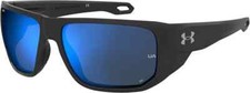 Under Armour UA Attack 2 807-7 Black Blue Mirror Polarized Men's Sunglasses