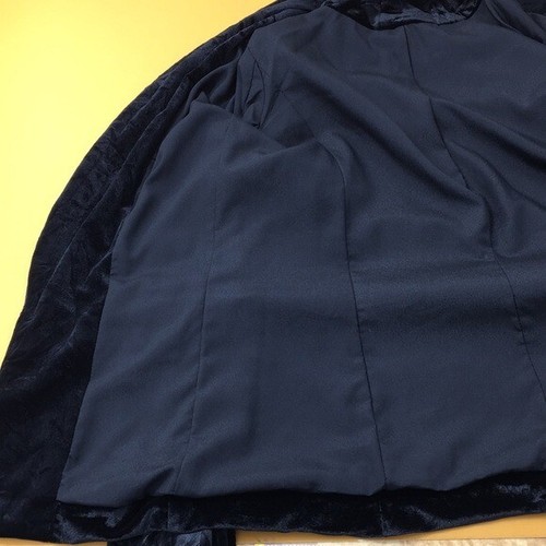 Ro & De Black Crushed Velvet Blazer Jacket Womens Medium Open Front - Picture 9 of 12