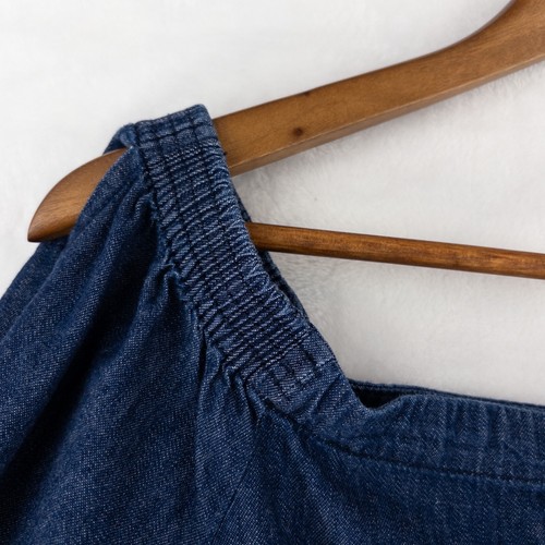 Ralph Lauren Schulterfreies Denim Oberteil Damen Große Blau 3/4 Arm - Bild 4 von 11