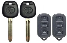 2 Toyota Avalon Solara 1998-2004 Transponder (4C) Key + Remote Fob HYQ12BBX A++