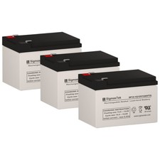 SP12-12 T2 VRLA Replacement Battery Set of 3 for X-Treme XM-500 Electric Scooter