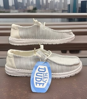 Hey Dude Wendy Sox Stone White Casual Shoes Women's Size 7 New w/o Box