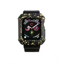 Soft Rubber Band Strap with Rugged Case Cover For 45mm Apple Watch 7/8/9